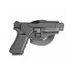 КОБУРА пластиковая CQC Tactical под GLOCK Черная (отлично подходит для ПЛК)